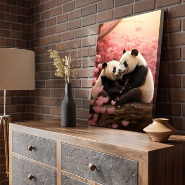 Hustling Sharks Leinwandbild Panda-Bild als XXL Leinwandbild "Panda Love" - exklusives Tierbild, in 7 unterschiedlichen Größen verfügbar