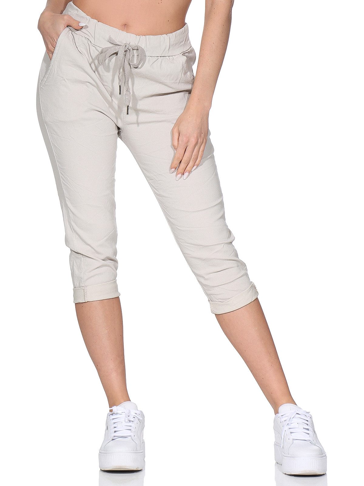 OriginalYou 7/8-Hose Damen Sommerhose Caprihose Kurze Hose Stretch-Bermuda günstig online kaufen