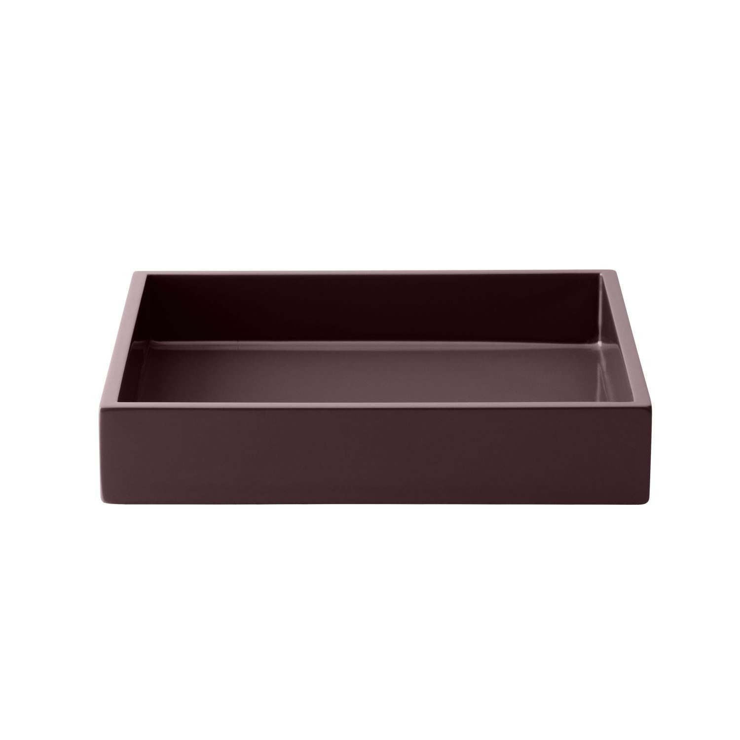 Mojoo Tablett Lux Lacktablett Burgundy 19 cm, lackiertes MDF-Holz