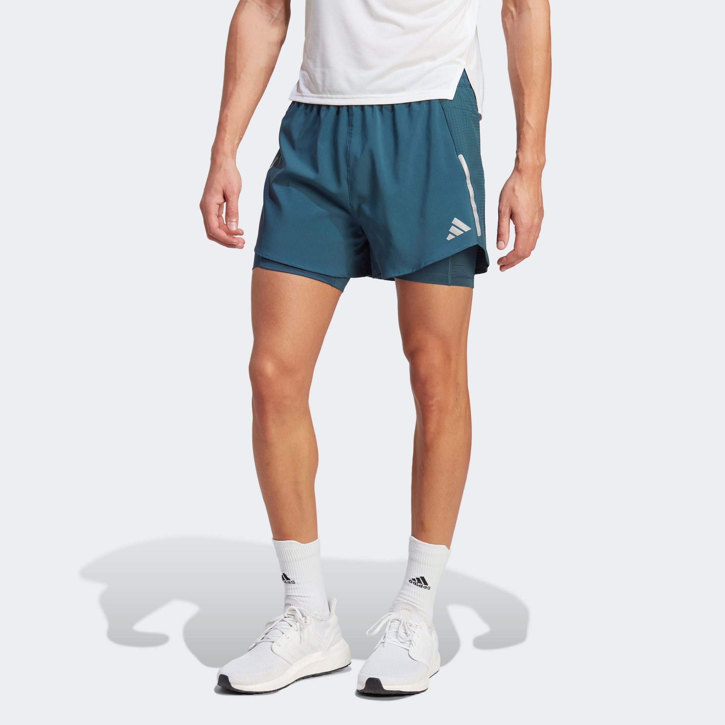 Neu eröffnet adidas Performance Laufshorts DESIGNED FOR Night RUNNING Arctic 2IN1 (1-tlg) SHORTS