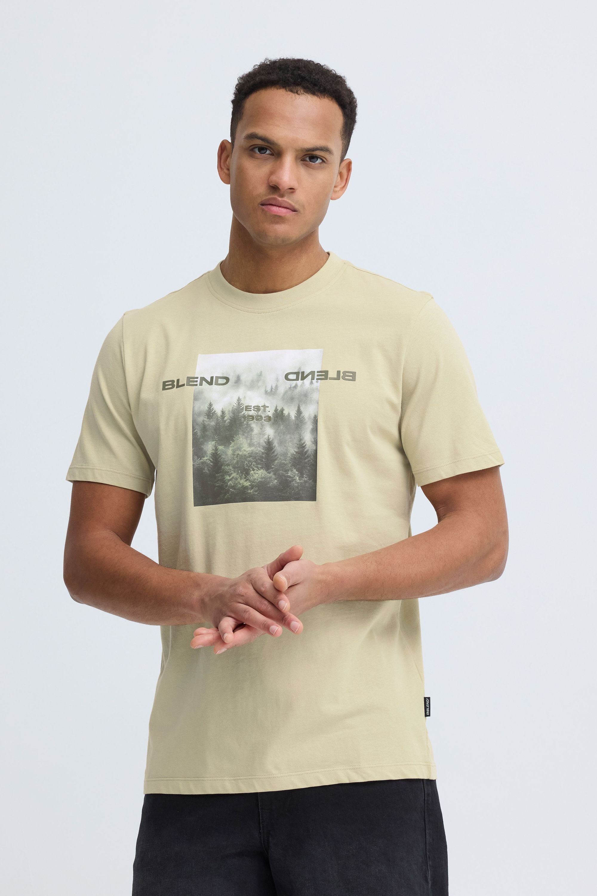 Blend Rundhalsshirt BHKean Modisches bedrucktes T-Shirt