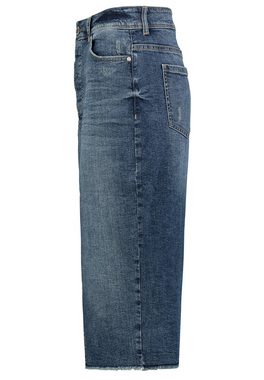 SUBLEVEL Jeansrock Damen Jeans rock Rock MAXI Lange Rock Denim Stretch Vintage Used-Look