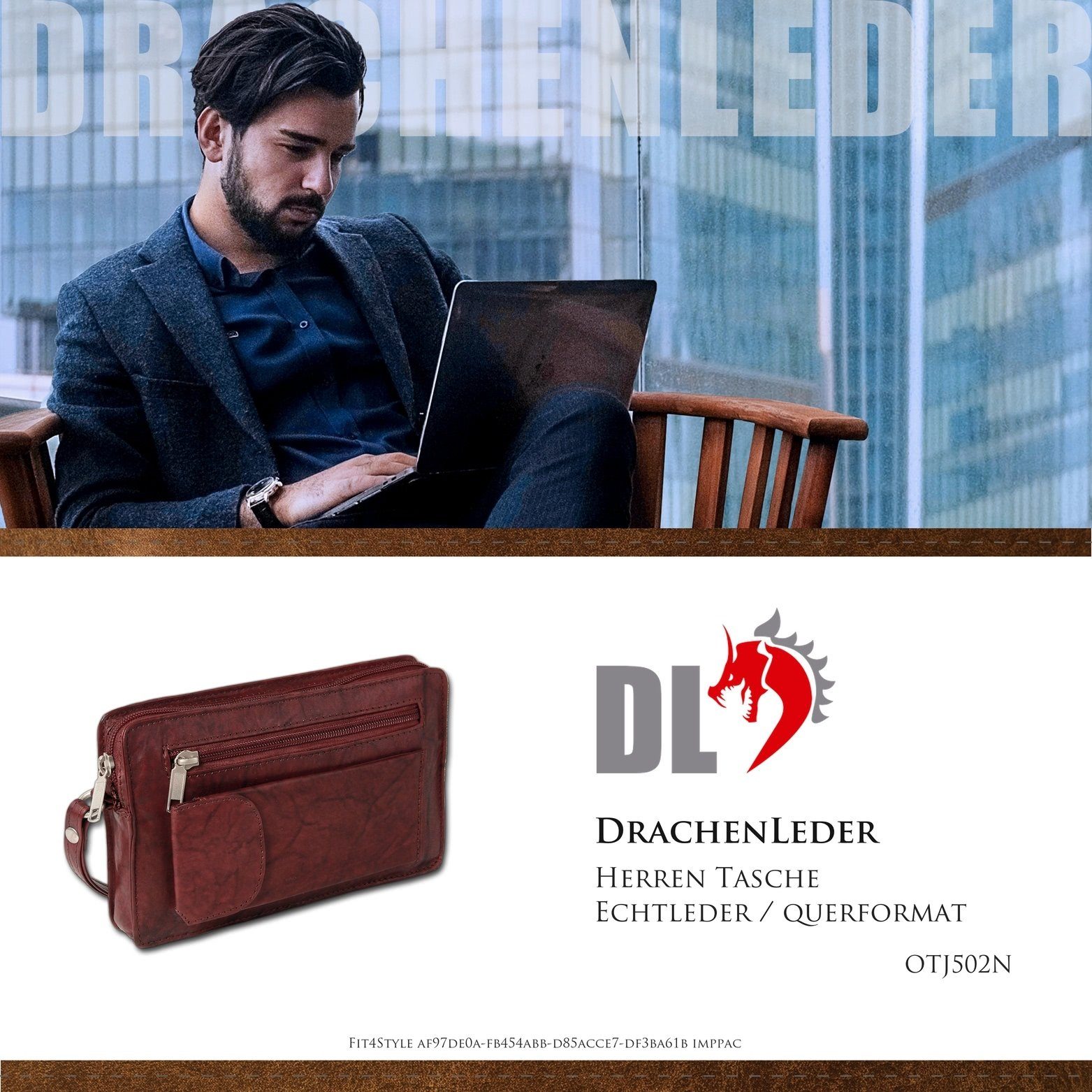 DrachenLeder Handgelenktasche OTJ502X DrachenLeder Echtleder Geldbörse günstig online kaufen