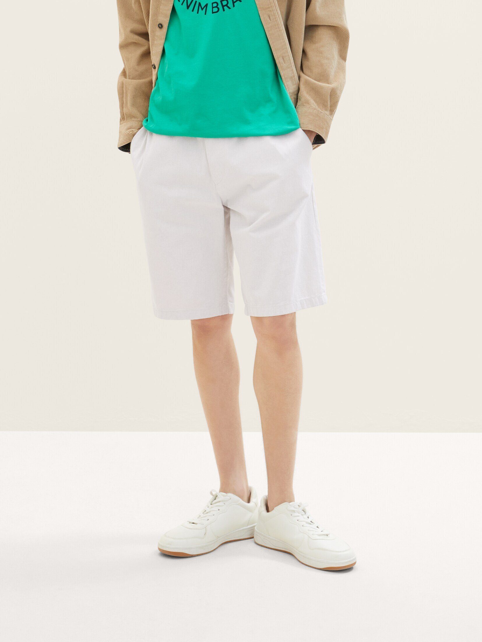 dye Shorts beige twill TAILOR TOM yarn light Denim Chinoshorts