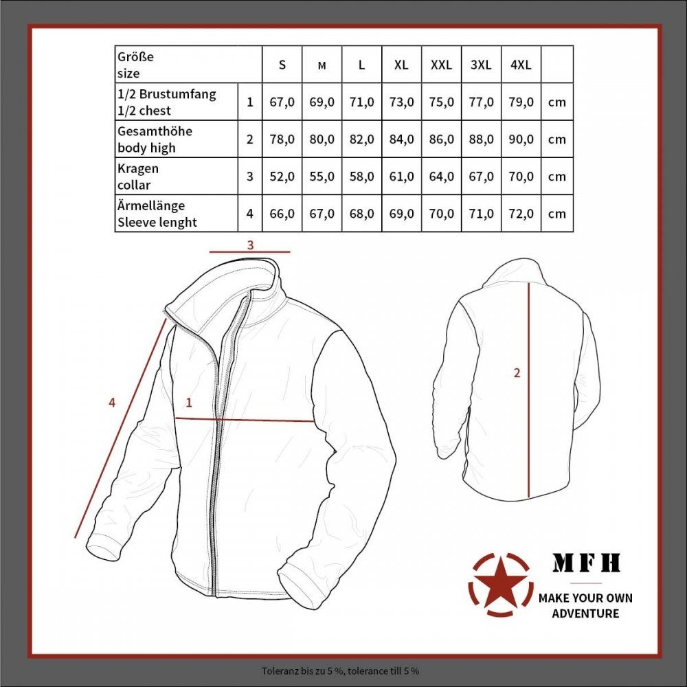 Sport Outdoorjacken MFH Funktionsjacke Jacke, Security, schwarz, wasserdicht, antistatisch - S Patches
