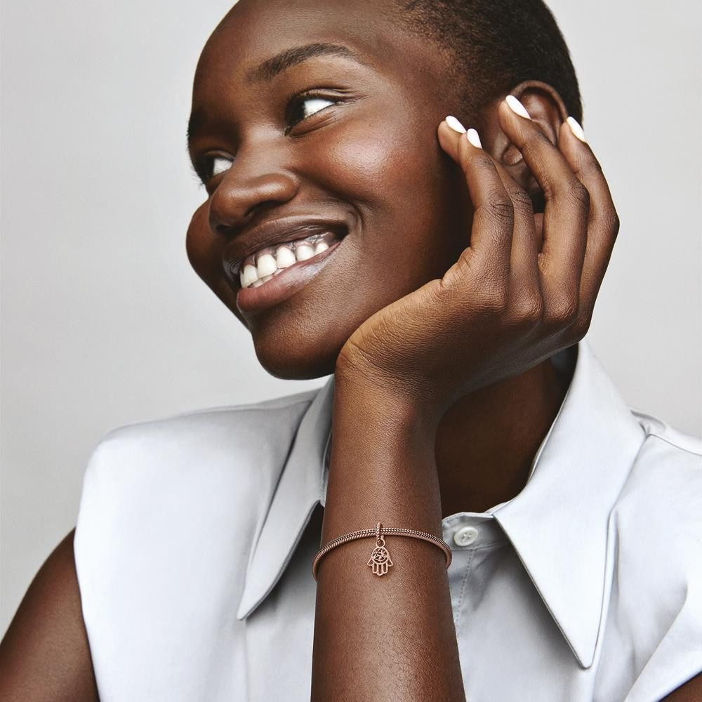 Pandora Charm-Einhänger Hand der Fatima Charm Anhänger von PANDORA, rosé