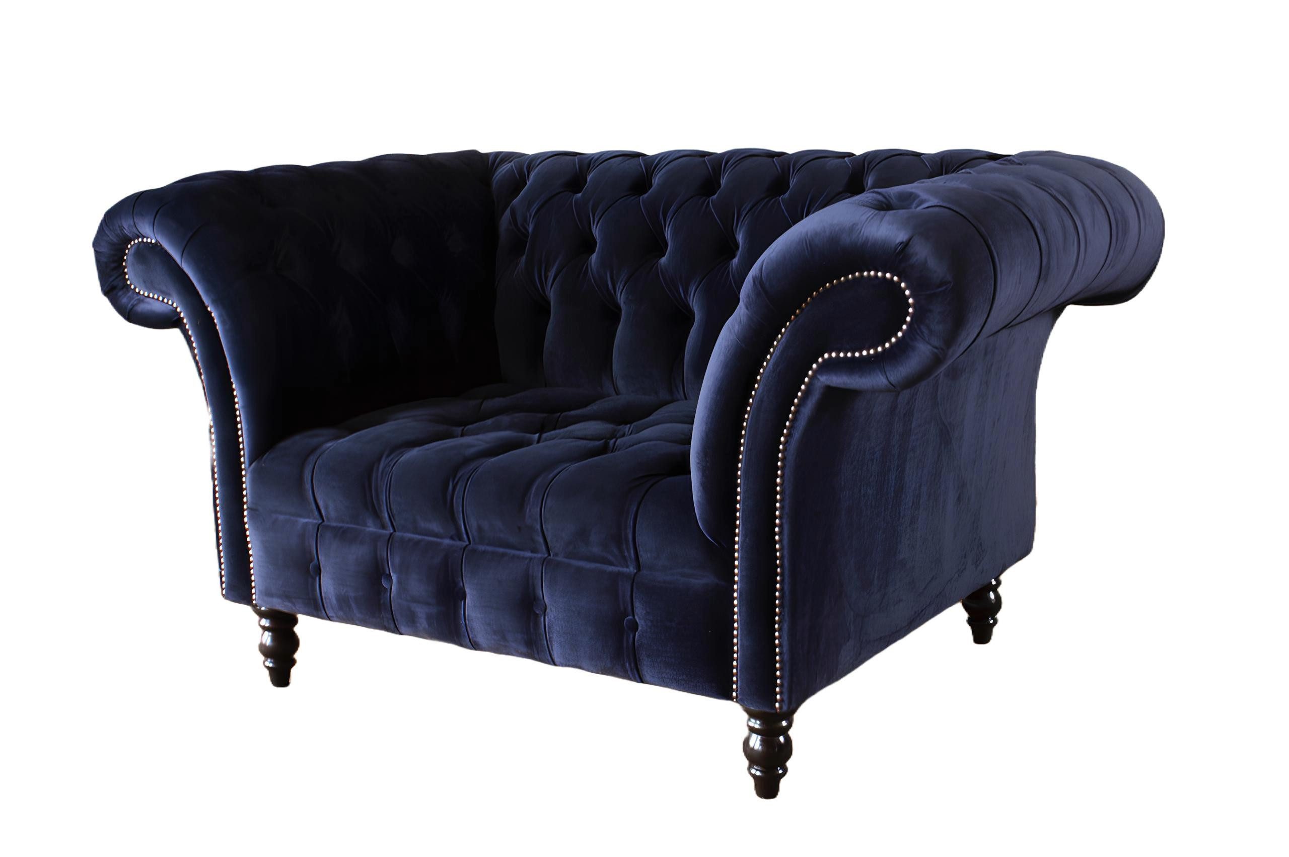 Xlmoebel Кресла Chesterfield Einzelsofa Chesterfield mit Fernsehdesign und Textilpolsterung (Chesterfield Кресла - c1), Hergestellt in Europa