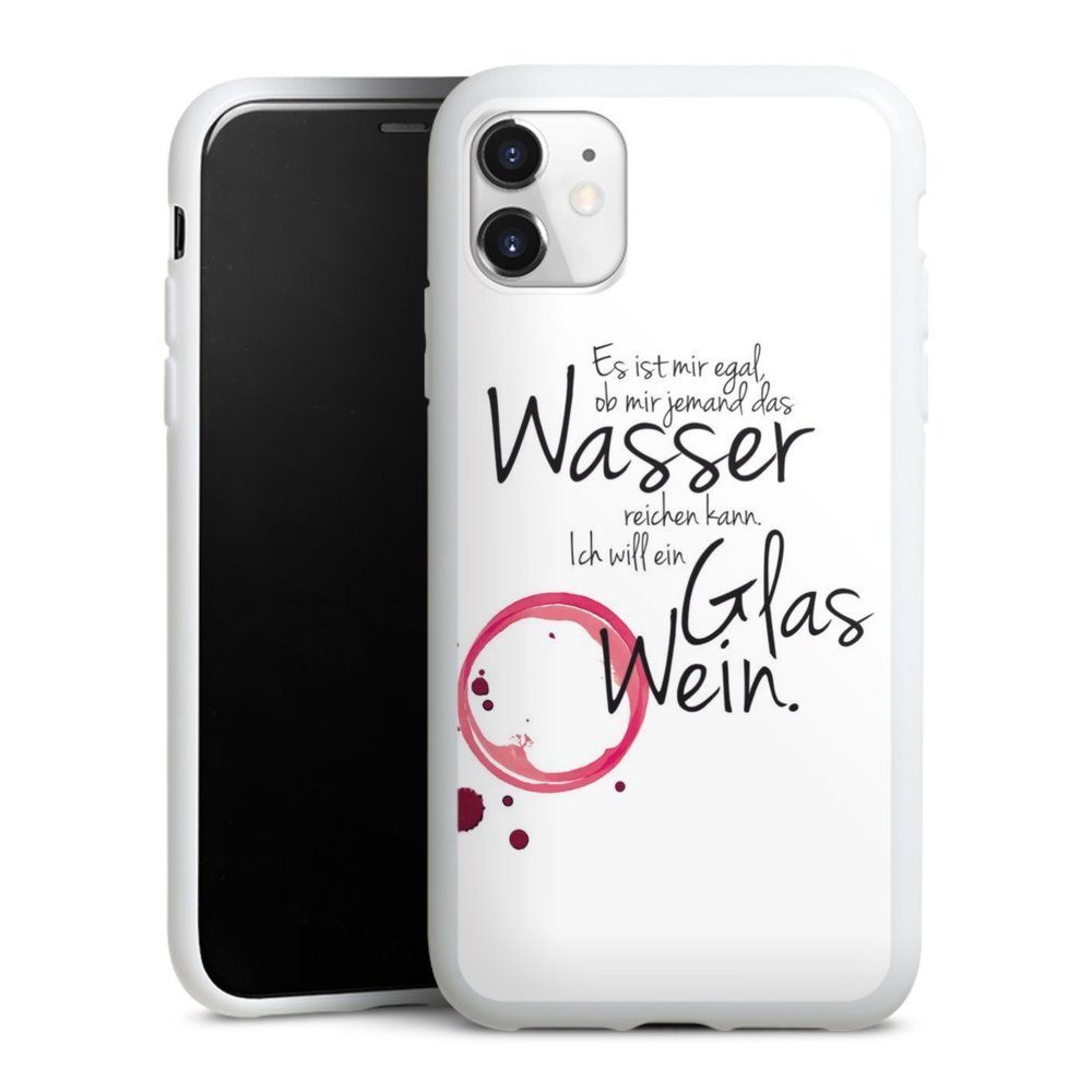 Handyhülle Es ist Mir Egal, Silikon Hülle, Bumper Case, Handy Schutzhülle, Smartphone Cover Wein Sprüche Statement