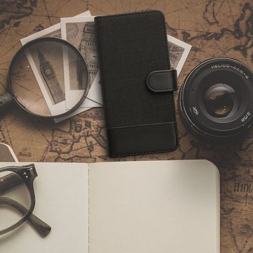 kwmobile Handyhülle Wallet Case für Google Pixel 7a, Hülle mit Ständer - Handyhülle Kartenfächer