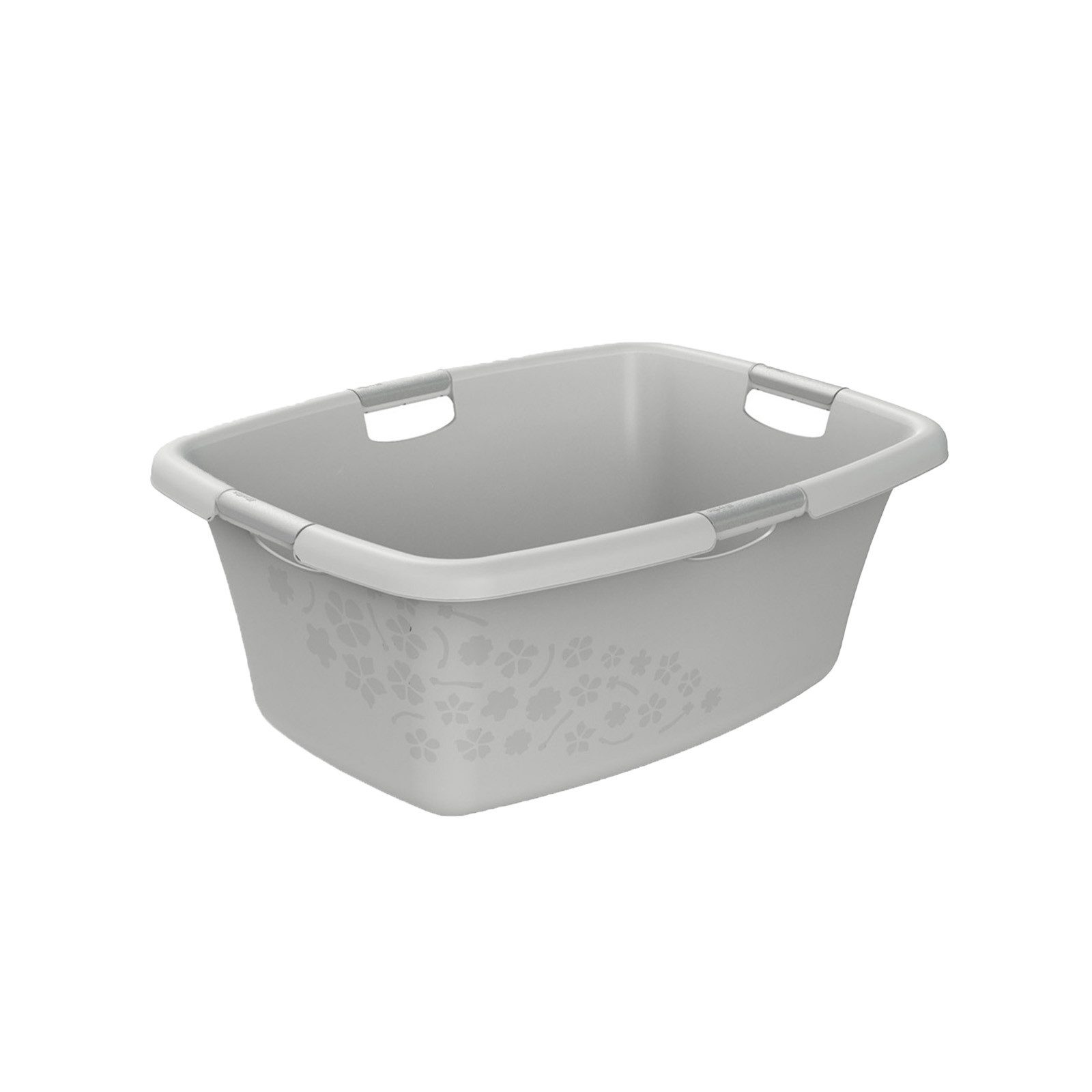 ROTHO Wäschekorb Flowers Wäschewanne 50l mit 4 Griffen, Kunststoff (PP), Be günstig online kaufen