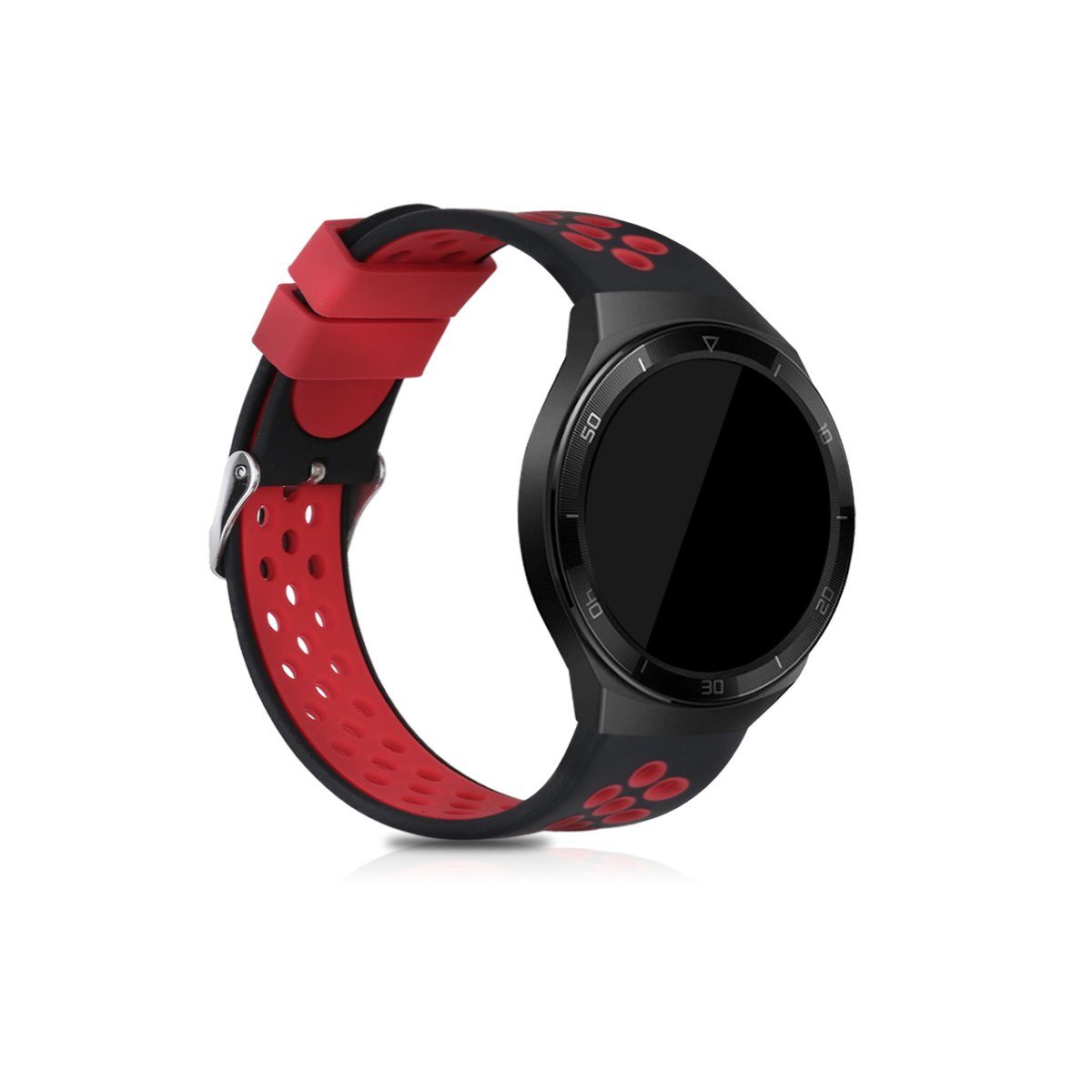 kwmobile 2x Uhrenarmband für Huawei Watch GT 2e / Watch GT2 46mm / Watch GT3 Smartwatch, 2-tlg., Fitnesstracker Band Set aus TPU Silikon - Ersatzarmband Smartwatch