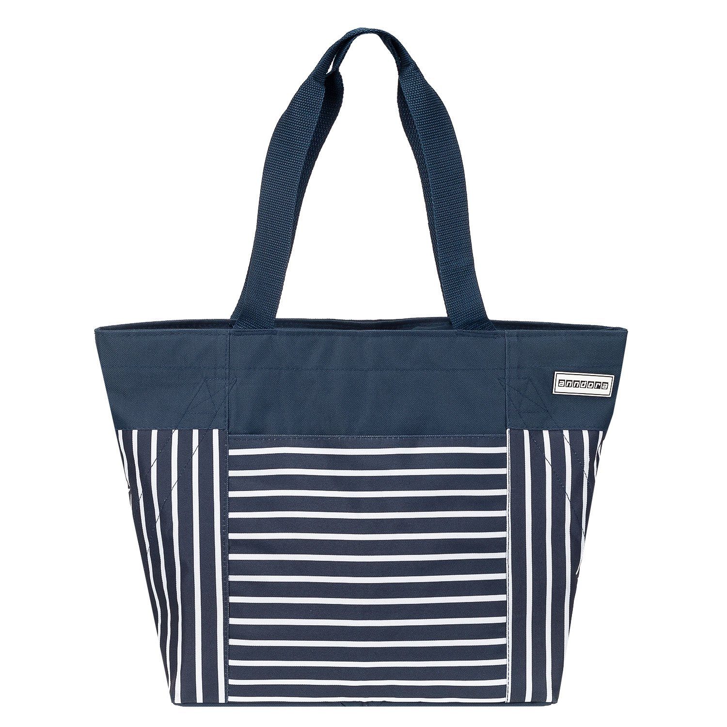 anndora Umhängetasche shopper 17 Liter Strandtasche, verstärkter Boden - Innentaschen mit Reißverschluss - wasserabweisend – Bild 3 von 5