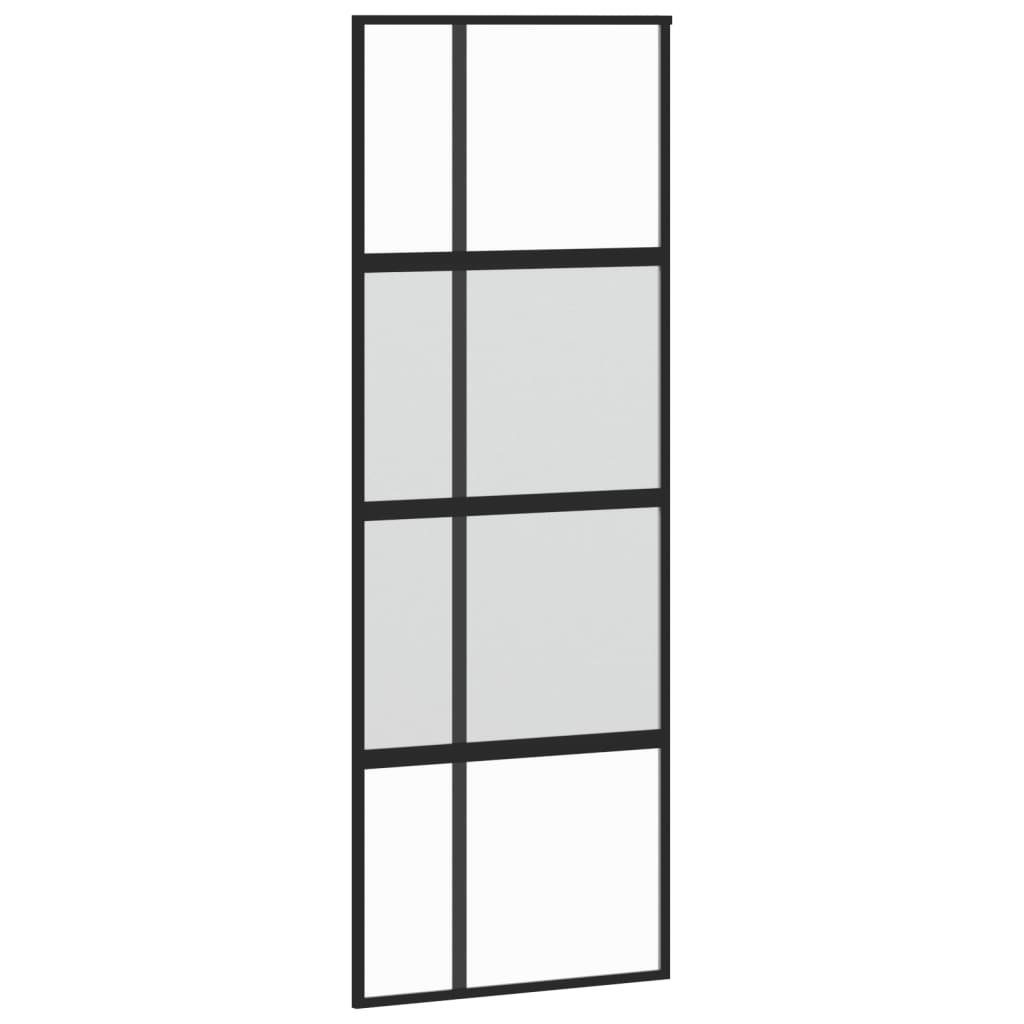 vidaXL Haustür Schiebetür Schwarz 76x205 cm günstig online kaufen