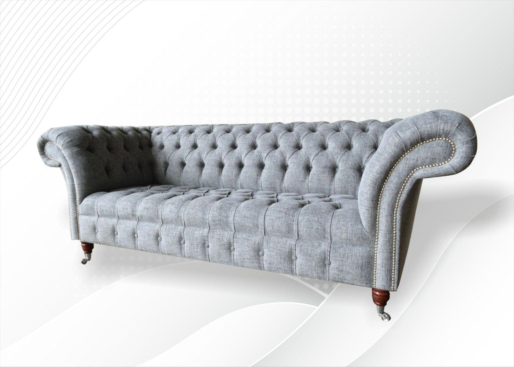 Chesterfield-Sofa, Sofa 3 JVmoebel Sitzer 225 cm Design Chesterfield Couch