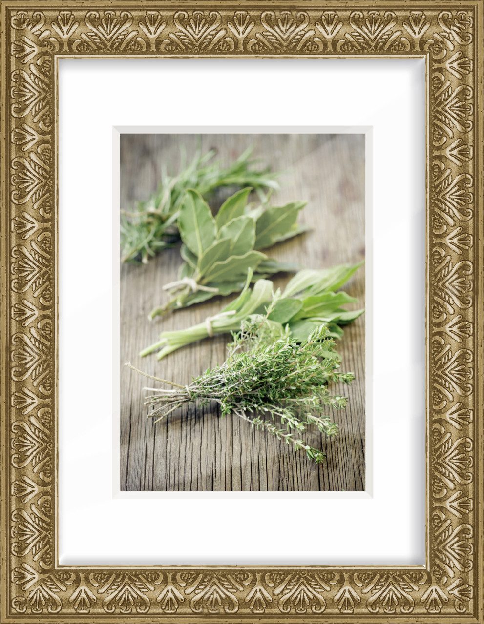 The Wall - the art of framing AG Bilderrahmen Holz Bilderrahmen Alladin Barock gold, 13 x 18 cm