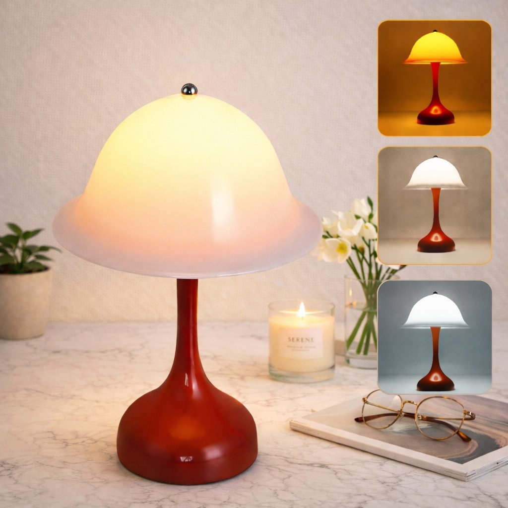 ZMH LED Tischleuchte Akku Tischleuchte Touch Dimmbar Schlafzimmerlampe USB, 2000K-6500k