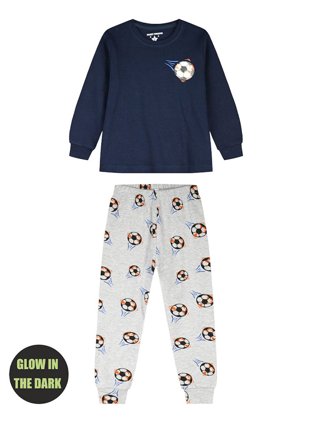 ENERGIERS Pyjama ENERGIERS Jungen Schlafanzug lang Pyjama Fußball (2 tlg)