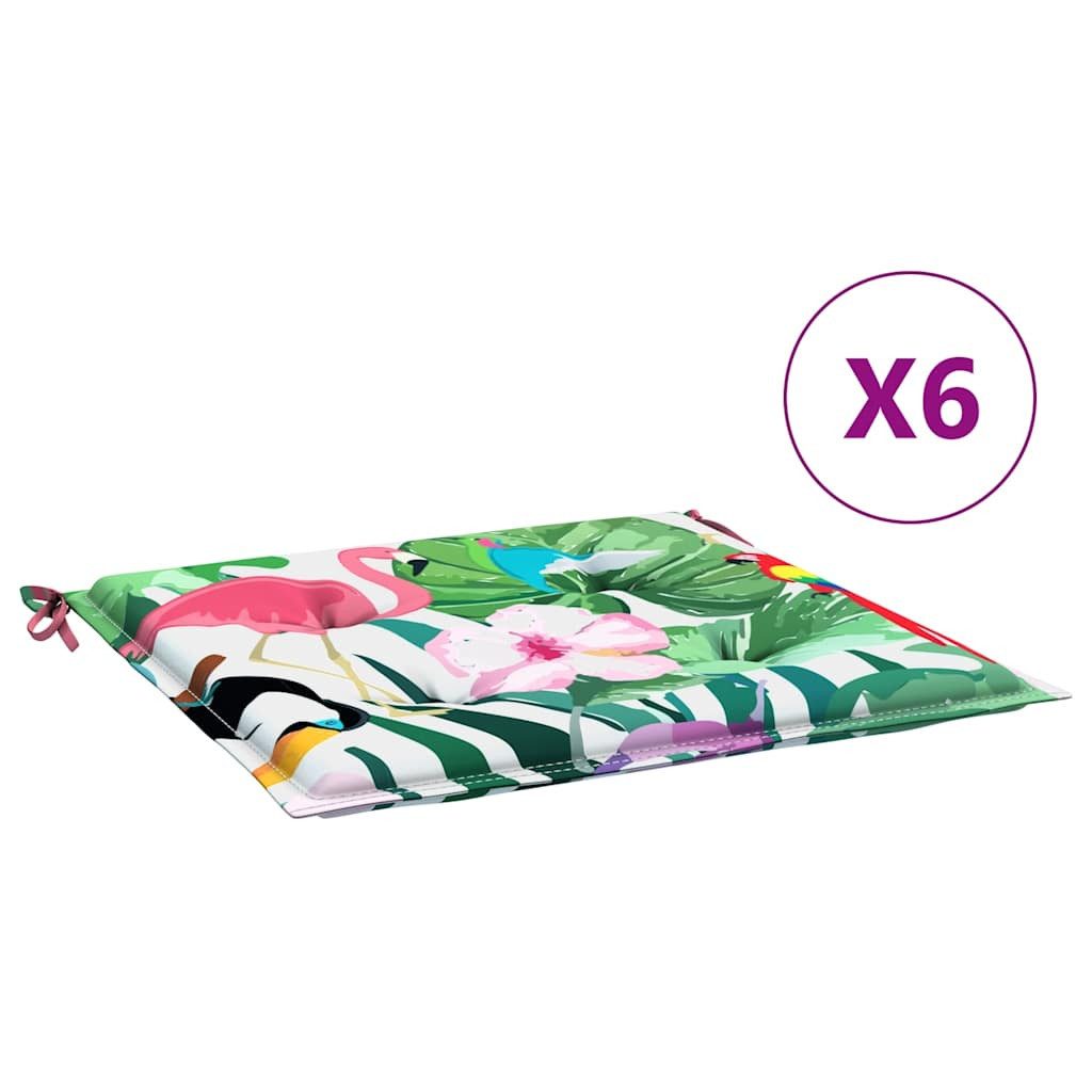 vidaXL Sitzauflage Gartenstuhl-Kissen 6 Stk. Mehrfarbig günstig online kaufen
