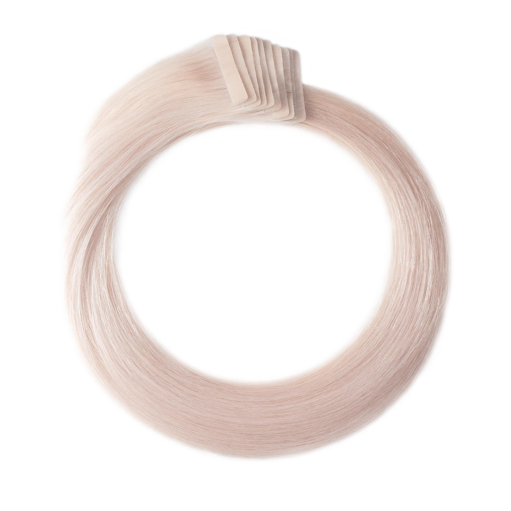 silver-white Echthaar-Extension Extend Tape-Extensions #SW Global