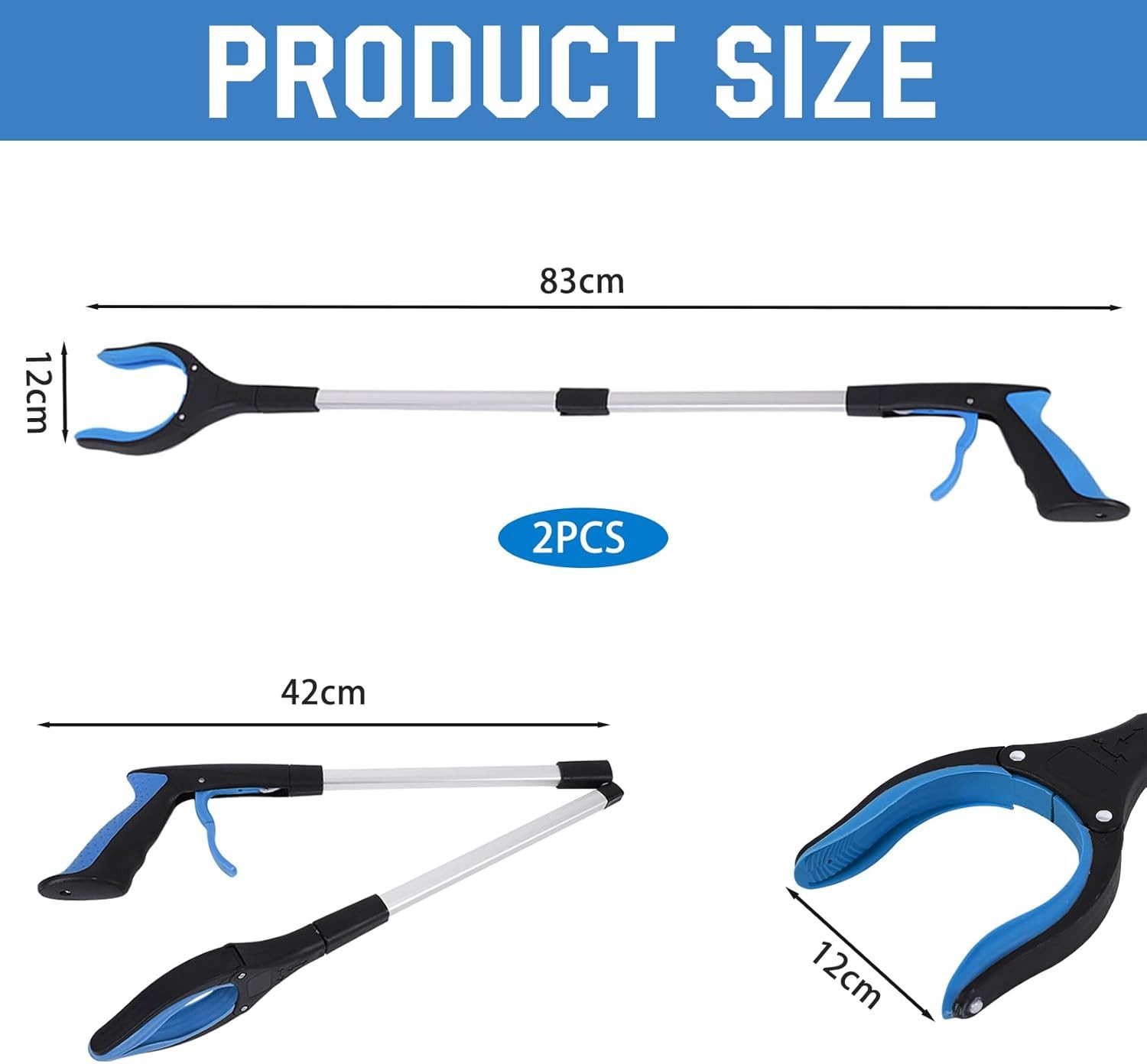 FELIXLEO Kinder-Heckenschere 83 cm Länge erleichtert das Greifen und schont Rücken sowie Gelenke, (1-tlg)