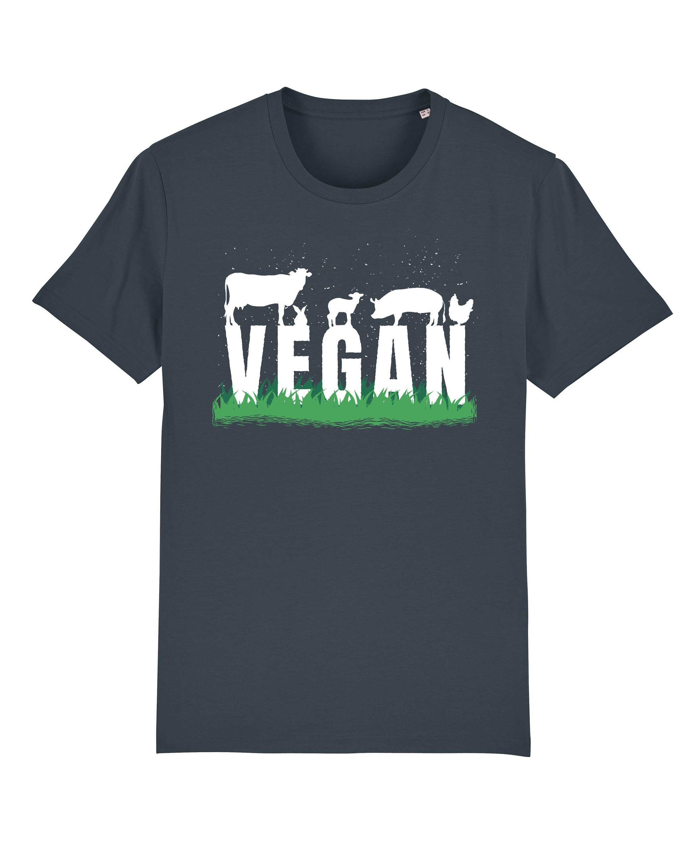Apparel (1-tlg) blau Vegan wat? citadel Print-Shirt