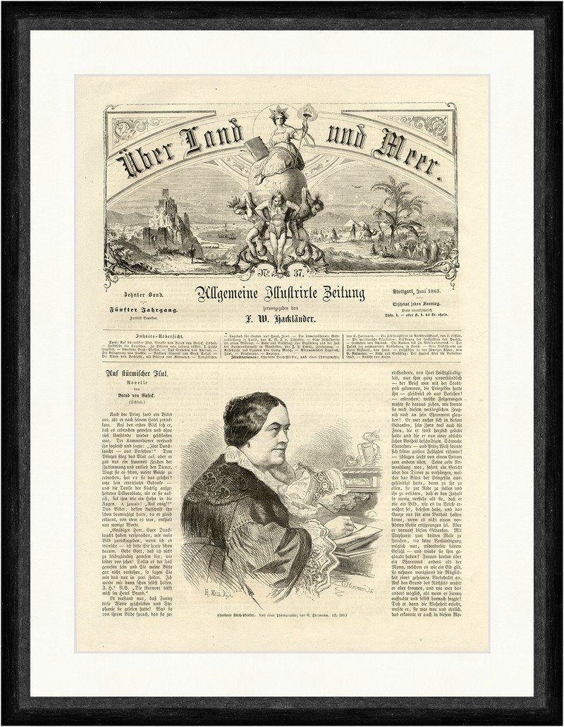 Kunstdruck Charlotte Birch Pfeiffer Schauspielerin Schriftstellerin