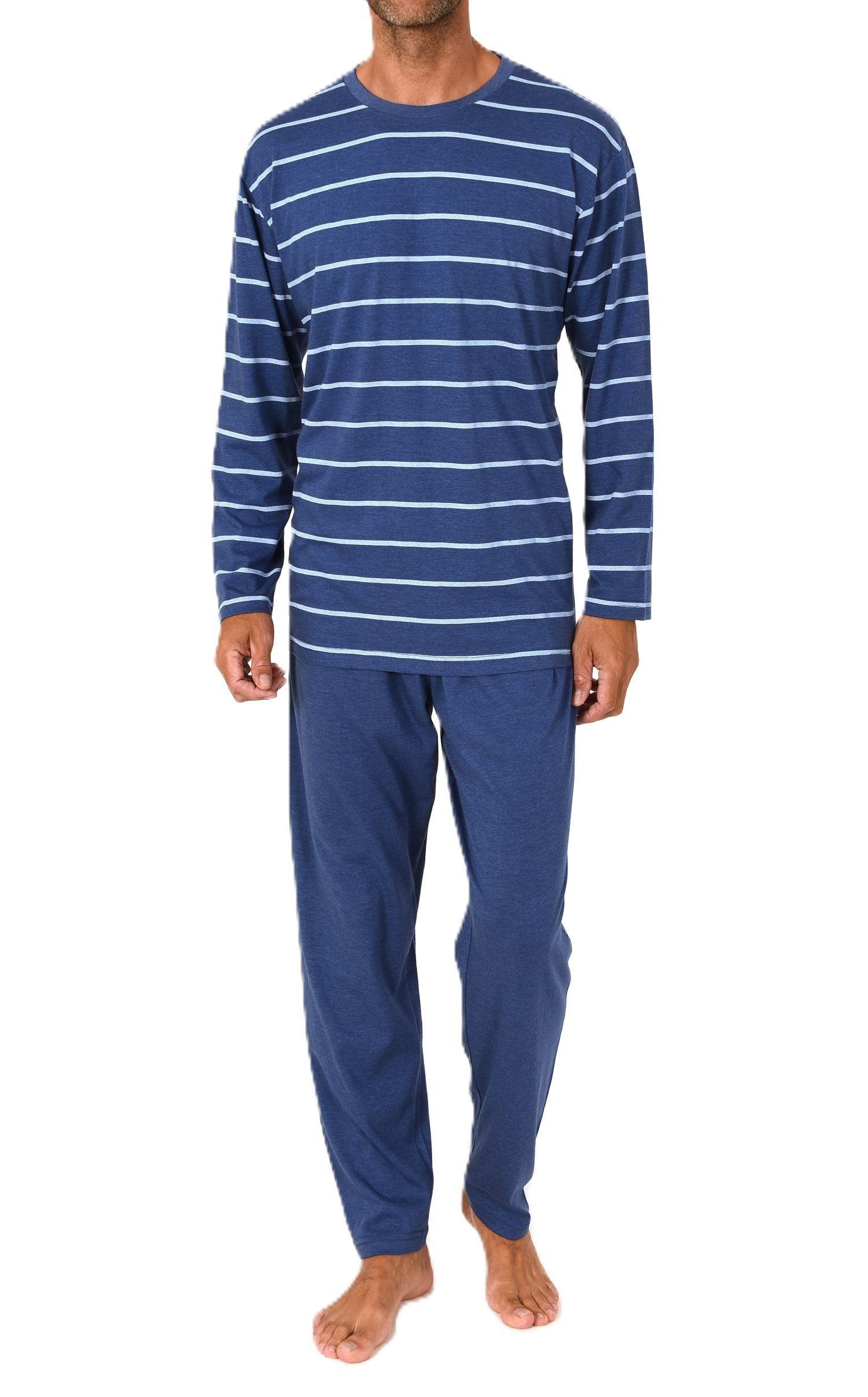 Normann Pyjama Normann Herren langarm Schlafanzug Pyjama in eleganter Strei günstig online kaufen