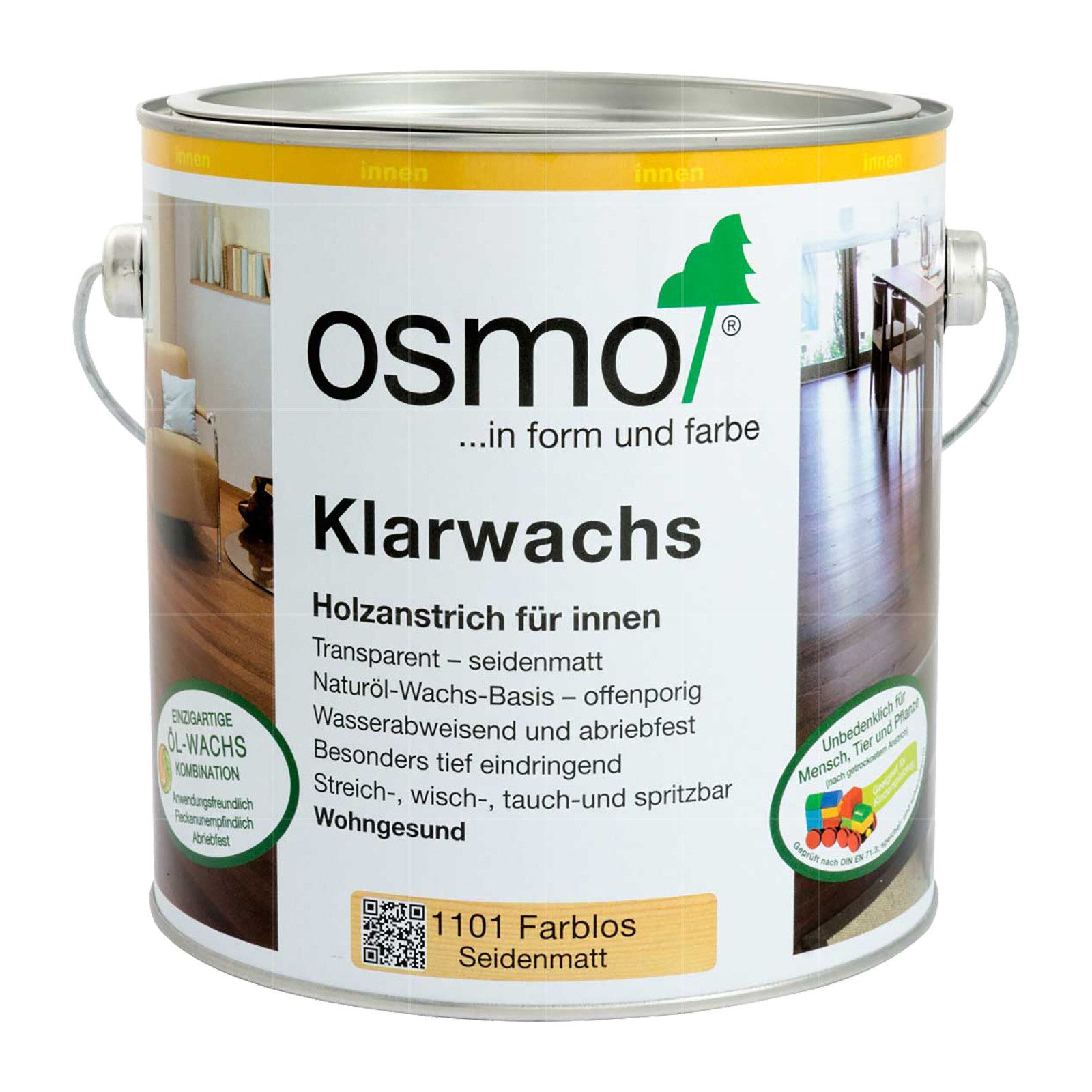 osmo Hartholzöl Klarwachs 0,75 LTR