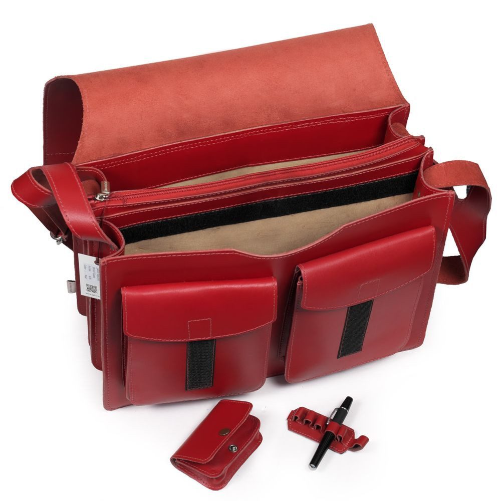 Jahn-Tasche Aktentasche Aktentasche / Lehrertasche Gr. XL, Leder Kirsch-Rot, Jahn-Tasche 676