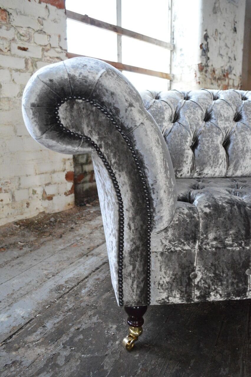 Chesterfield-Sofa, 225 Sofa Sitzer Chesterfield 3 Design cm Couch Sofa JVmoebel