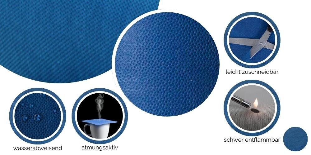 Farbe Sensalux Tischläufer Sensalux Ozeanblau Vlies, Breite stoffähnliches Tischläufer, wählbar +