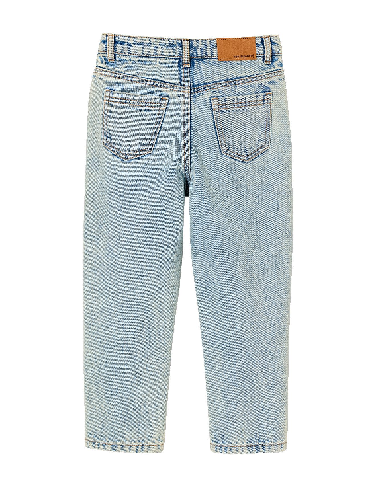 vertbaudet Mom-Jeans Mädchen Mom-Jeans mit Blumenstickerei mit Blumenstickerei – Bild 4 von 5
