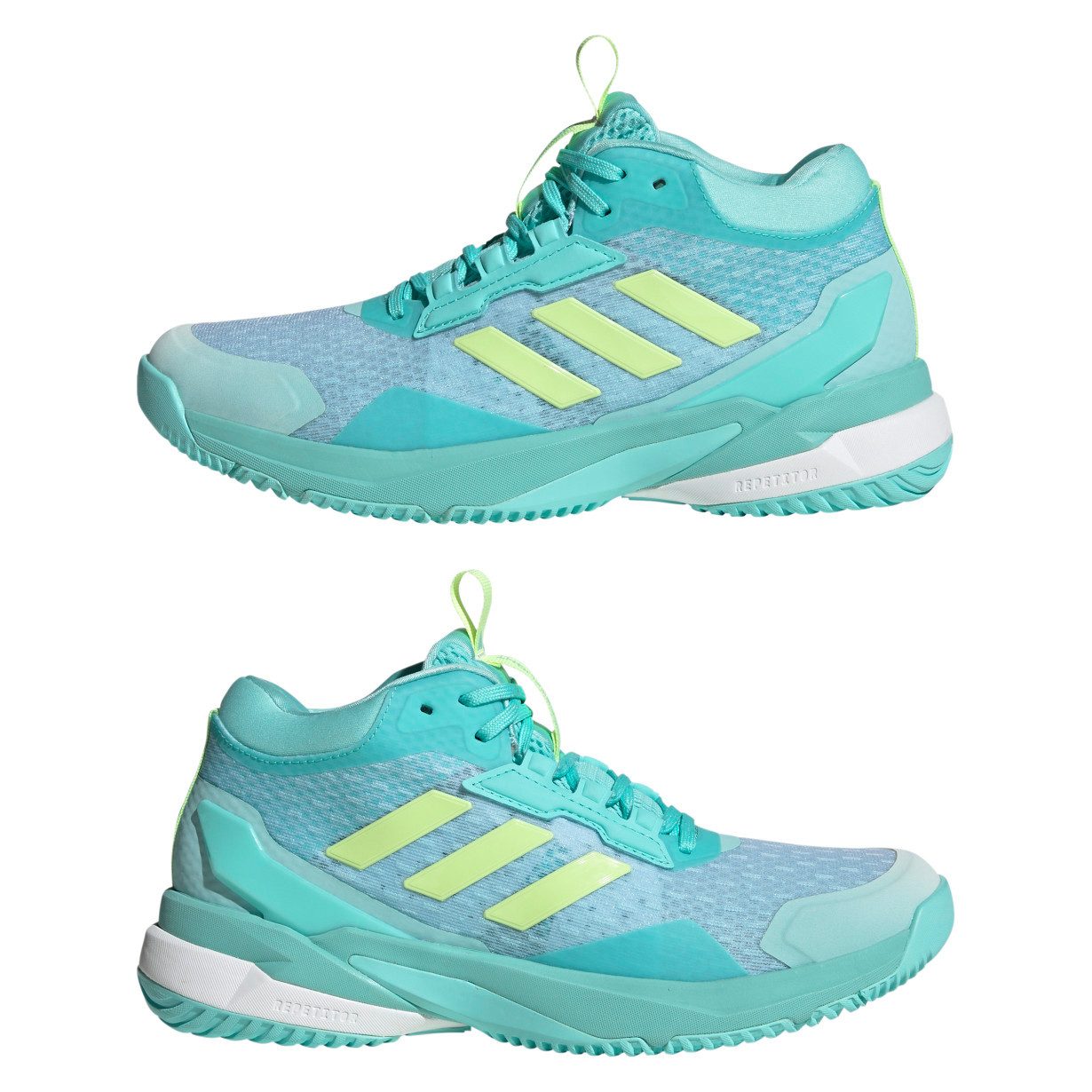 adidas Performance Hallen-Indoorschuhe CrazyFlight 6 Mid aquablau Damen Badmintonschuh