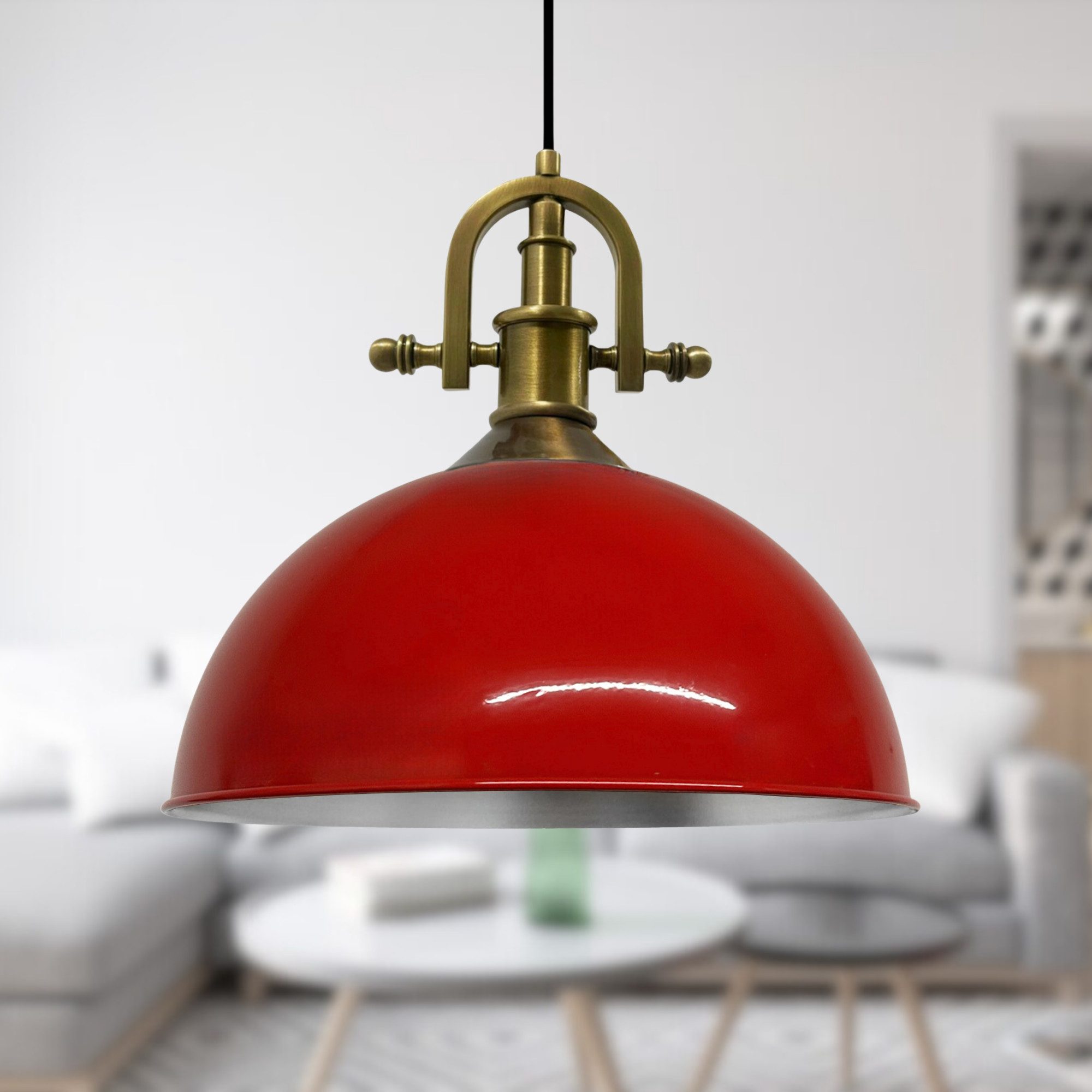 Bamyum Pendelleuchte Pendelleuchte Industrielle Metall Groß 40 cm, Pendella günstig online kaufen