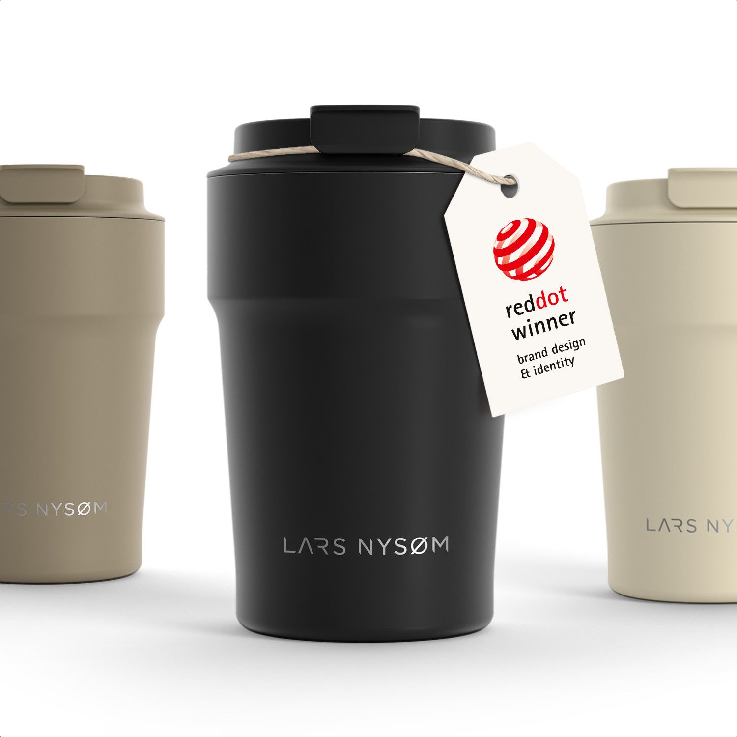 LARS NYSØM Thermobecher Bevægelse, 1-tlg., Thermobecher mit Vakuum Isolierung: 4h heiß / 8h kühl