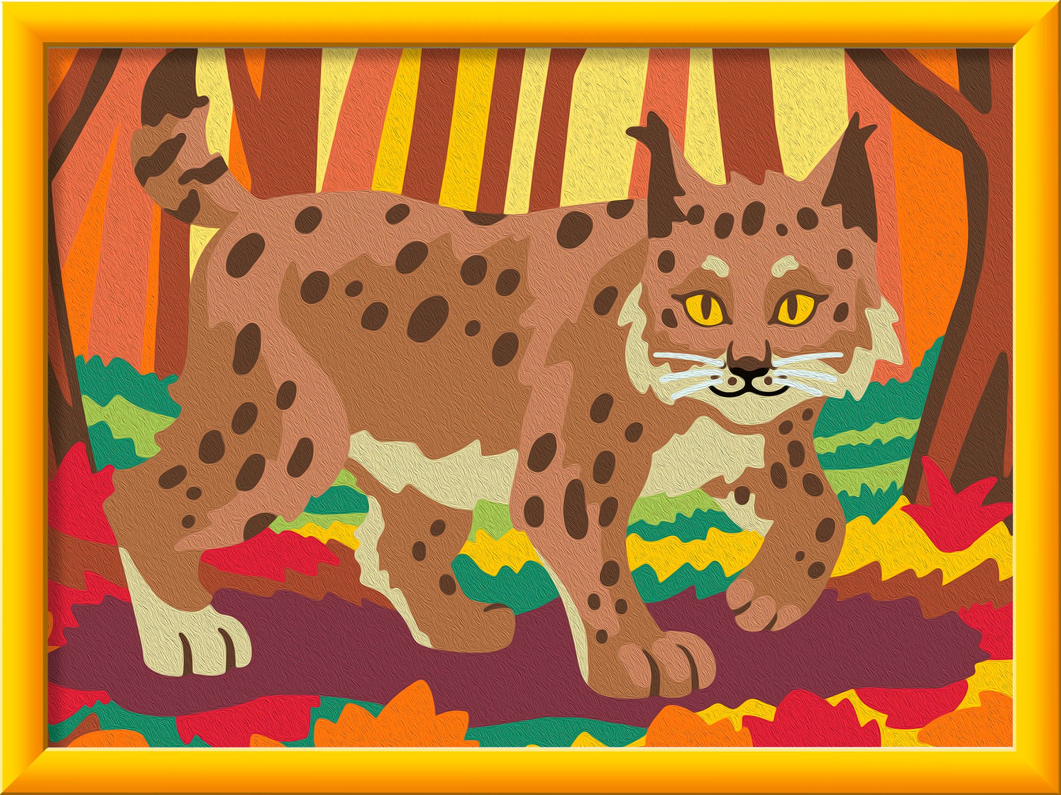 Ravensburger Malen nach Zahlen CreArt, Luchs im Herbstwald, Made in Europe