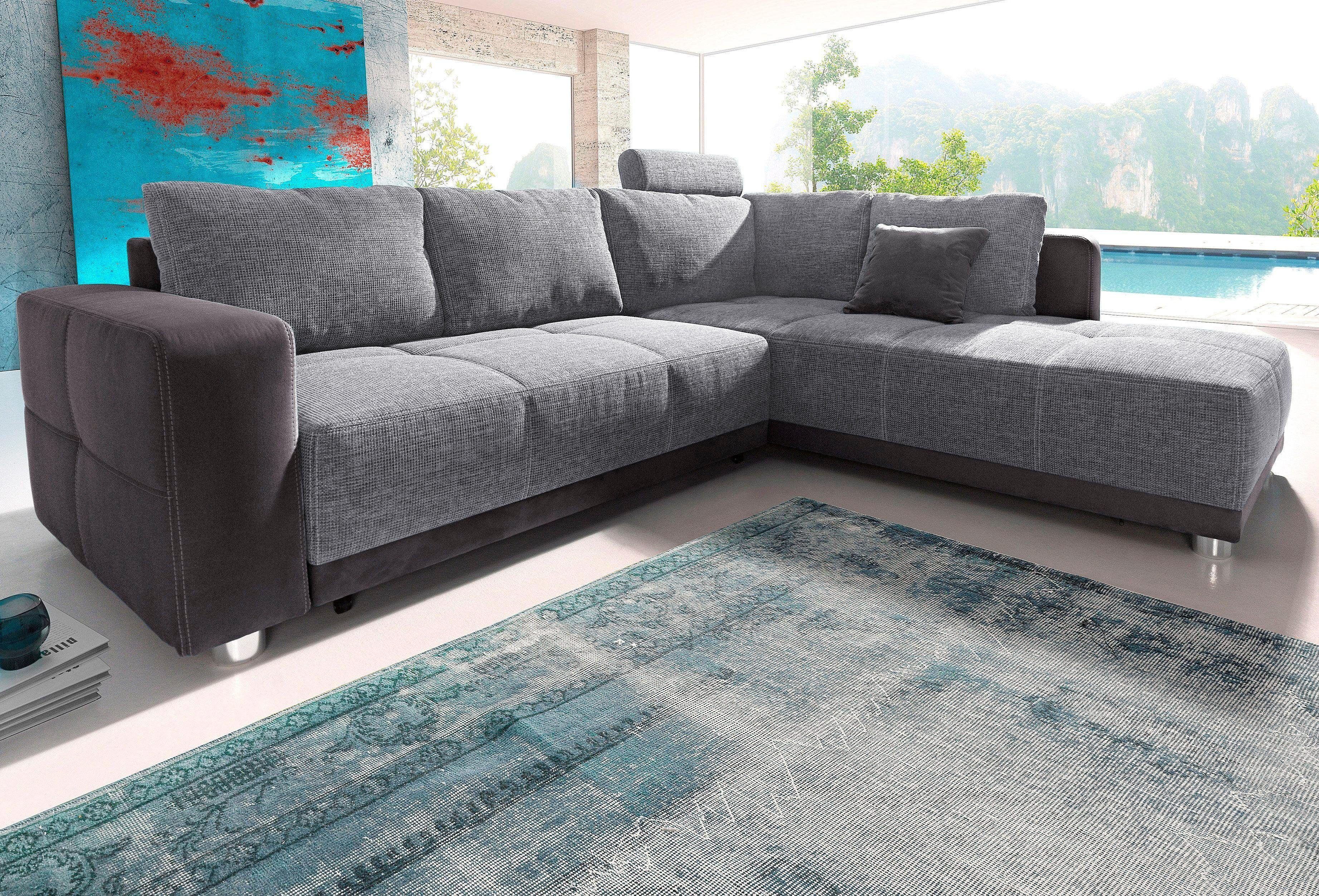 Jockenhöfer Gruppe Ecksofa "Orlando L-Form" mit Bettfunktion, Bettkasten un günstig online kaufen
