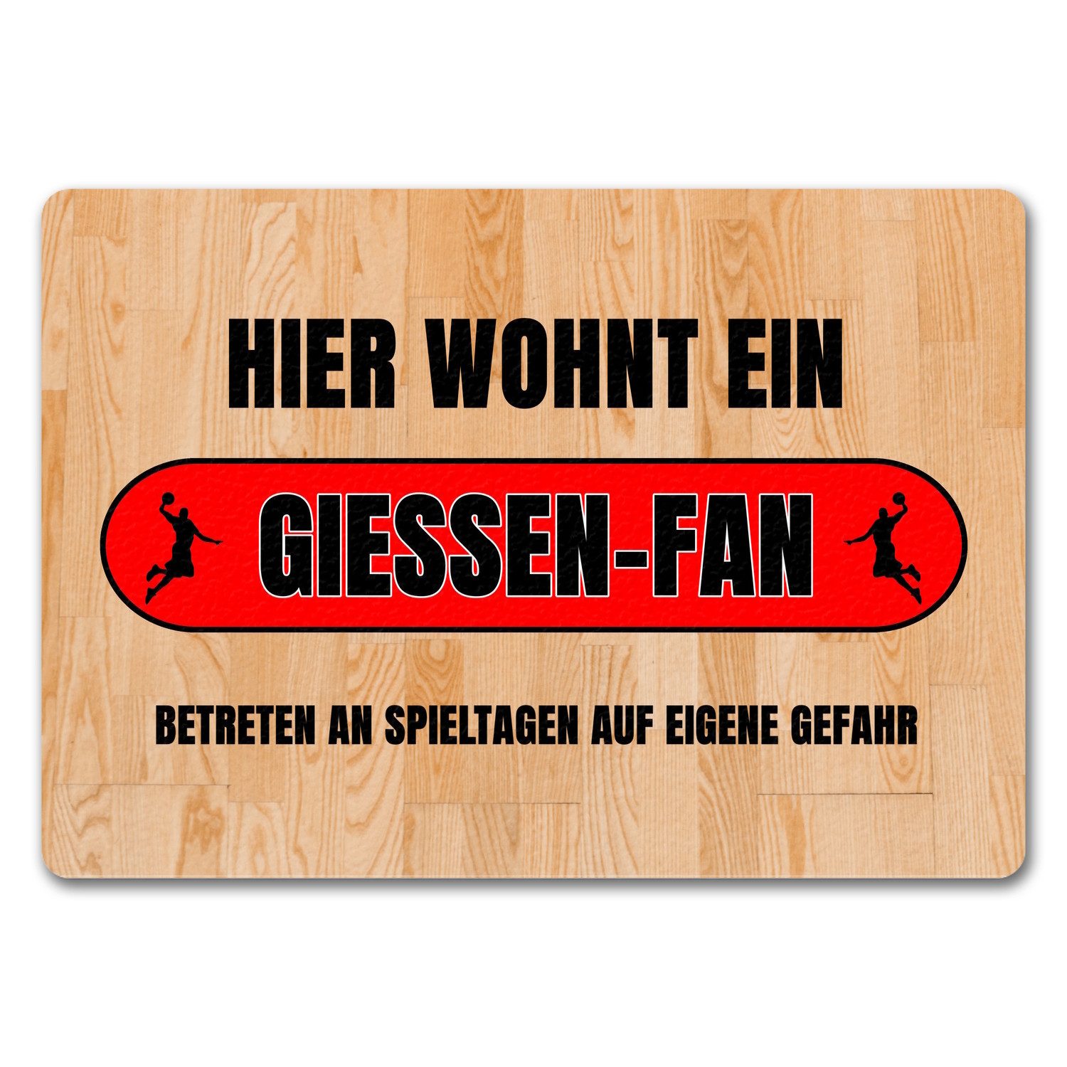 Fußmatte Hier wohnt ein Giessen Fan Fußmatte in 35x50 cm ohne Rand mit Motiv