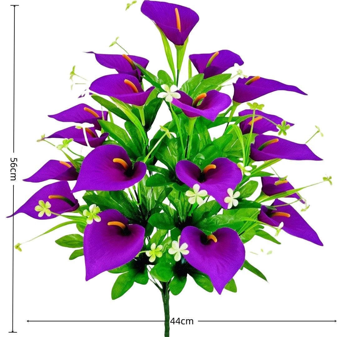 Kunstblumenstrauß Künstlicher Calla-Lilienstrauß Kunstpflanzen Außen Balkon günstig online kaufen