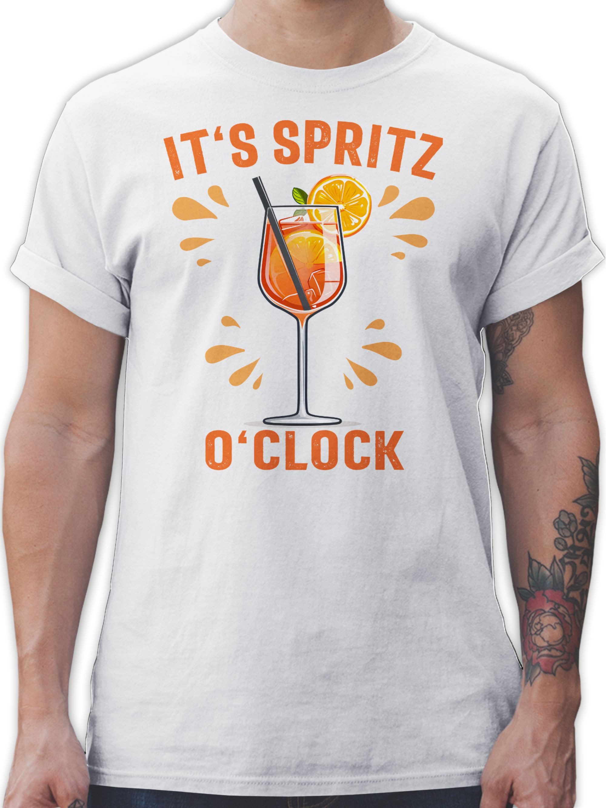 T-Shirt Its Spritz o Clock I Lustiges Geschenk Aperol Spritz Kostüm Fasching A