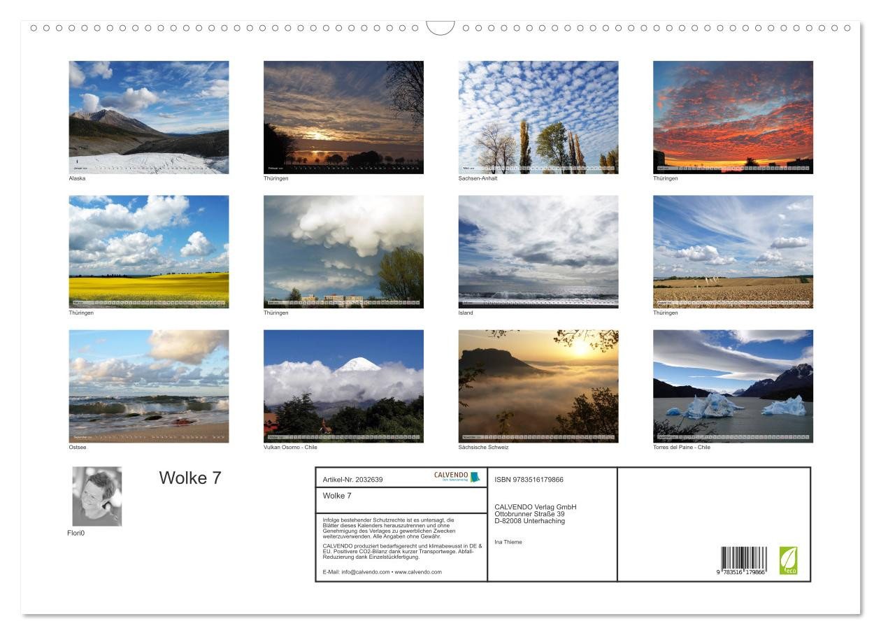 Thumbnail - CALVENDO Wandkalender Wolke 7 (Wandkalender 2026 DIN A2 quer), CALVENDO Monatskalender