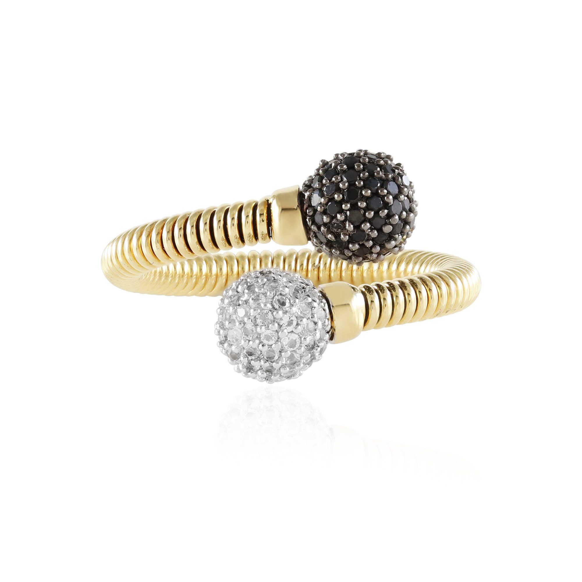 Cavill Silberring Schicker Schwarzer Spinell Topas Silber Ring (1-tlg)