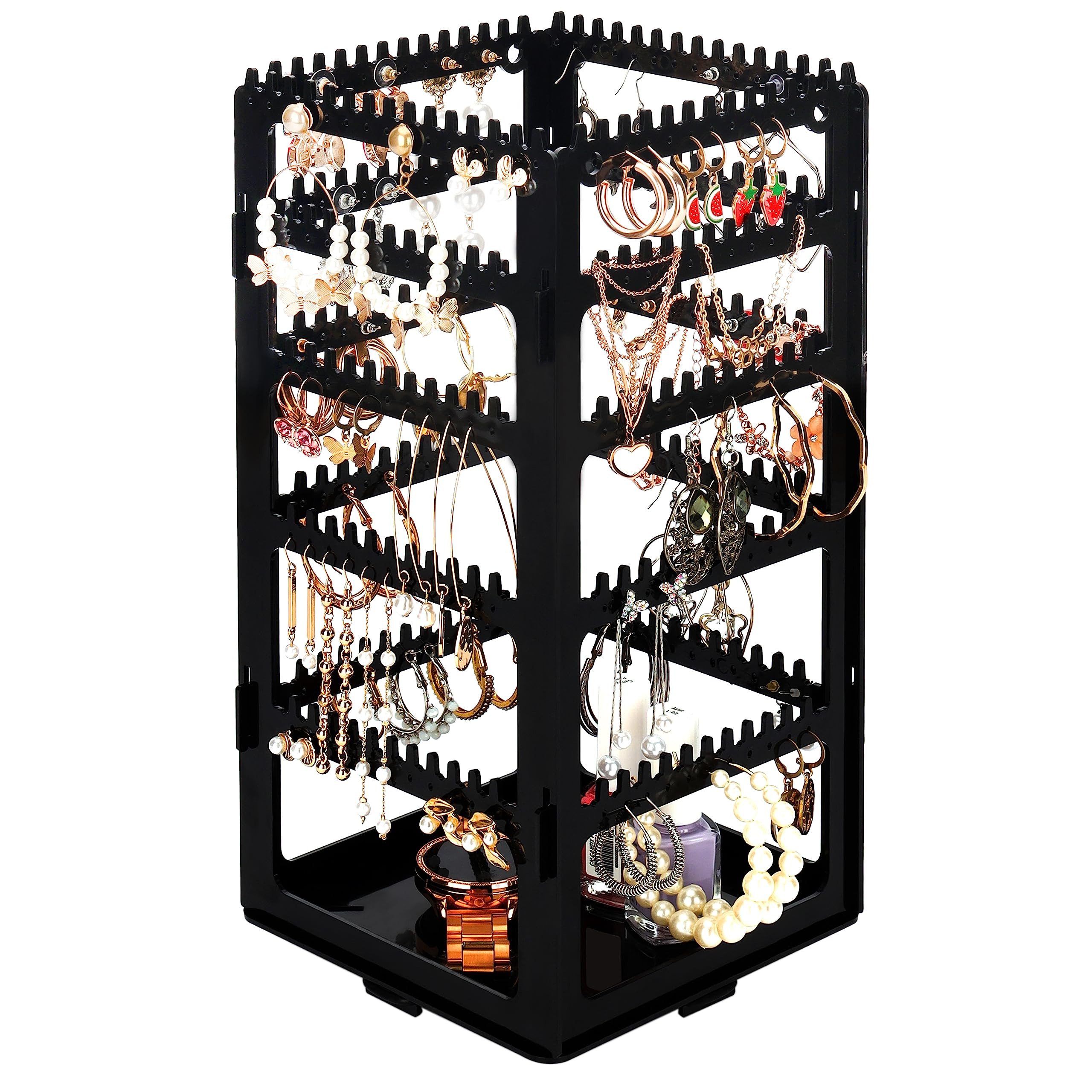Kurtzy Schmuckständer Schmuck Organizer - 5 Etagen - Schwarz (1 St)