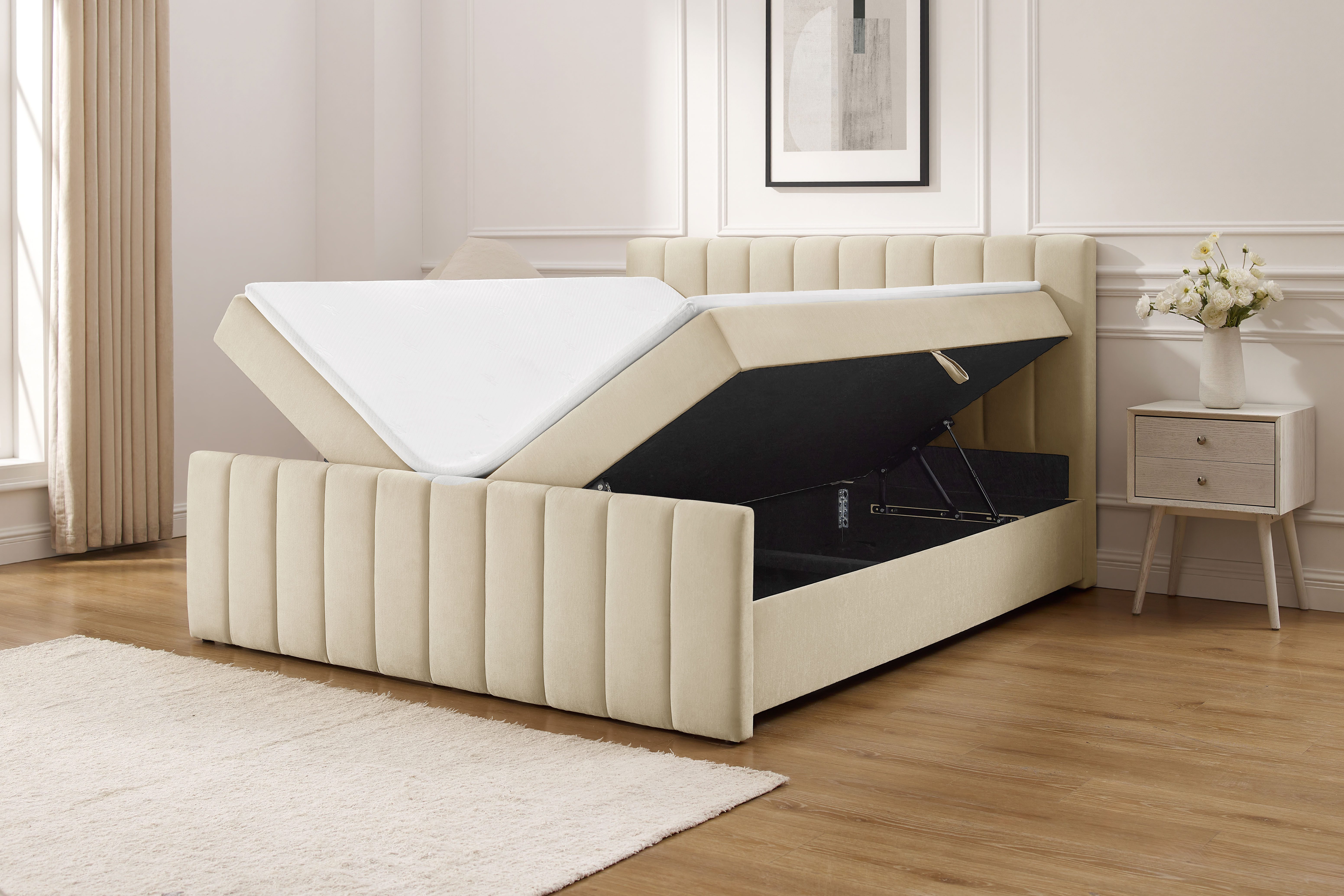 OTTO home Boxbett Yanna inkl. Bettkasten und Topper, Liegefläche 180x200cm, erhältlich in der Größe 180x200 cm, inkl. Aufbauvideo