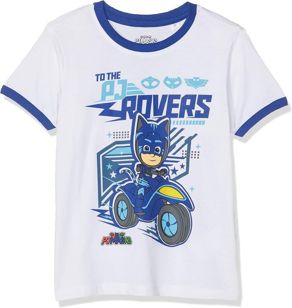 PJ Masks Print-Shirt PJ Mask Doppelpack 2 T-Shirts Rot + Weiss Jungen 104 116 128