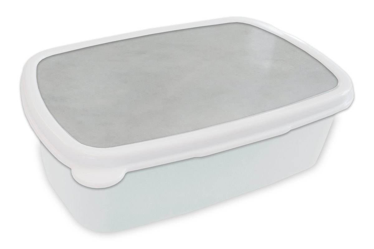 MuchoWow Lunchbox Beton - Design - Industriell, Kunststoff, (2-tlg), Brotbox für Kinder und Erwachsene, Brotdose, für Jungs und Mädchen weiß