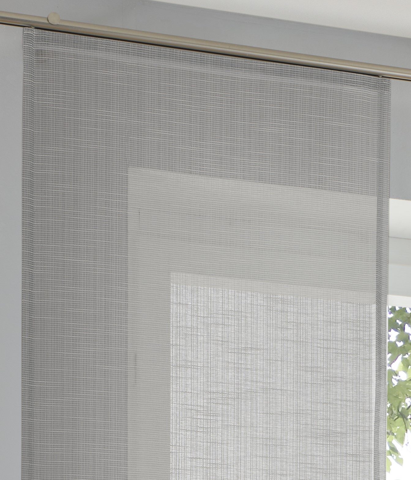 Kutti Schiebegardine Boston Schiebevorhang (1 St), Paneelwagen, halbtransparent, Schiebevorhang uni (1 St)