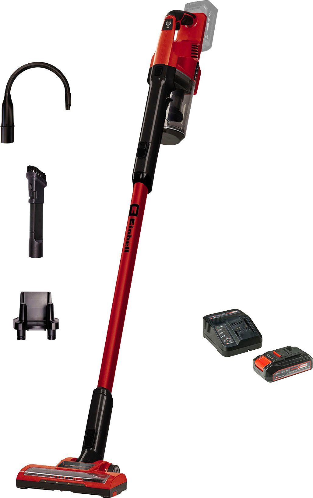 Einhell Akku-Hand-und Stielstaubsauger TE-SV 18 Li, 120 W, beutellos, Power X-Change, Inkl. 18 V 2,5 Ah Akku und Ladegerät