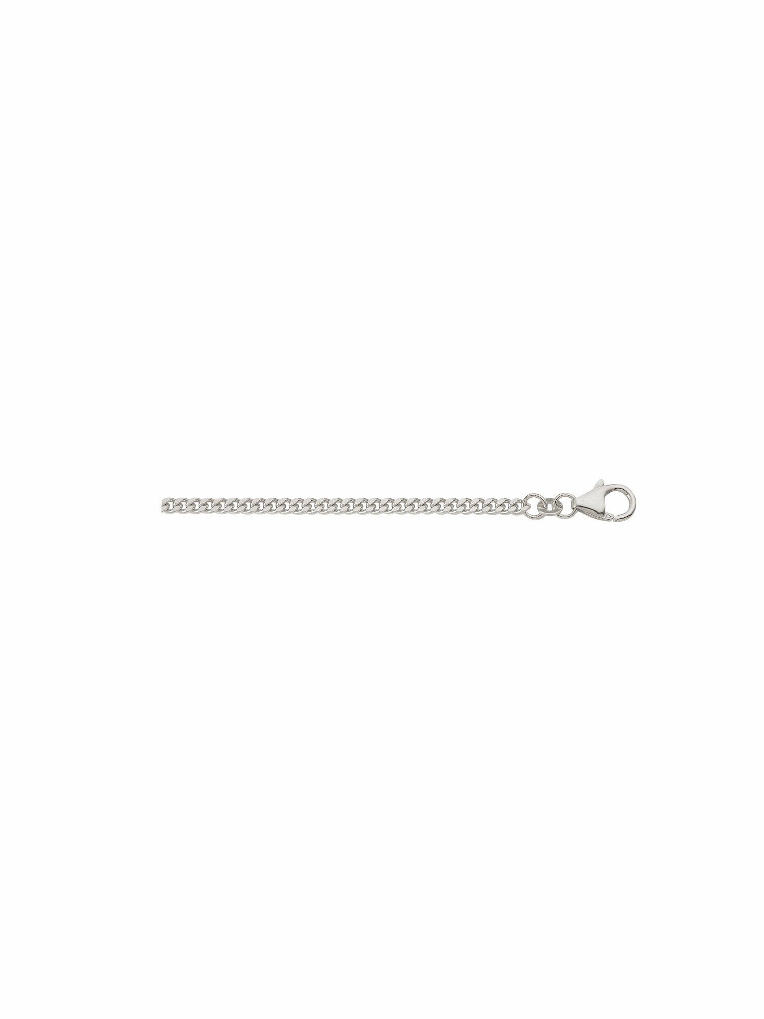 Adelia´s Silberkette 925 Silber Flach Panzer Halskette Ø 2,1 mm, Silberschmuck für Damen