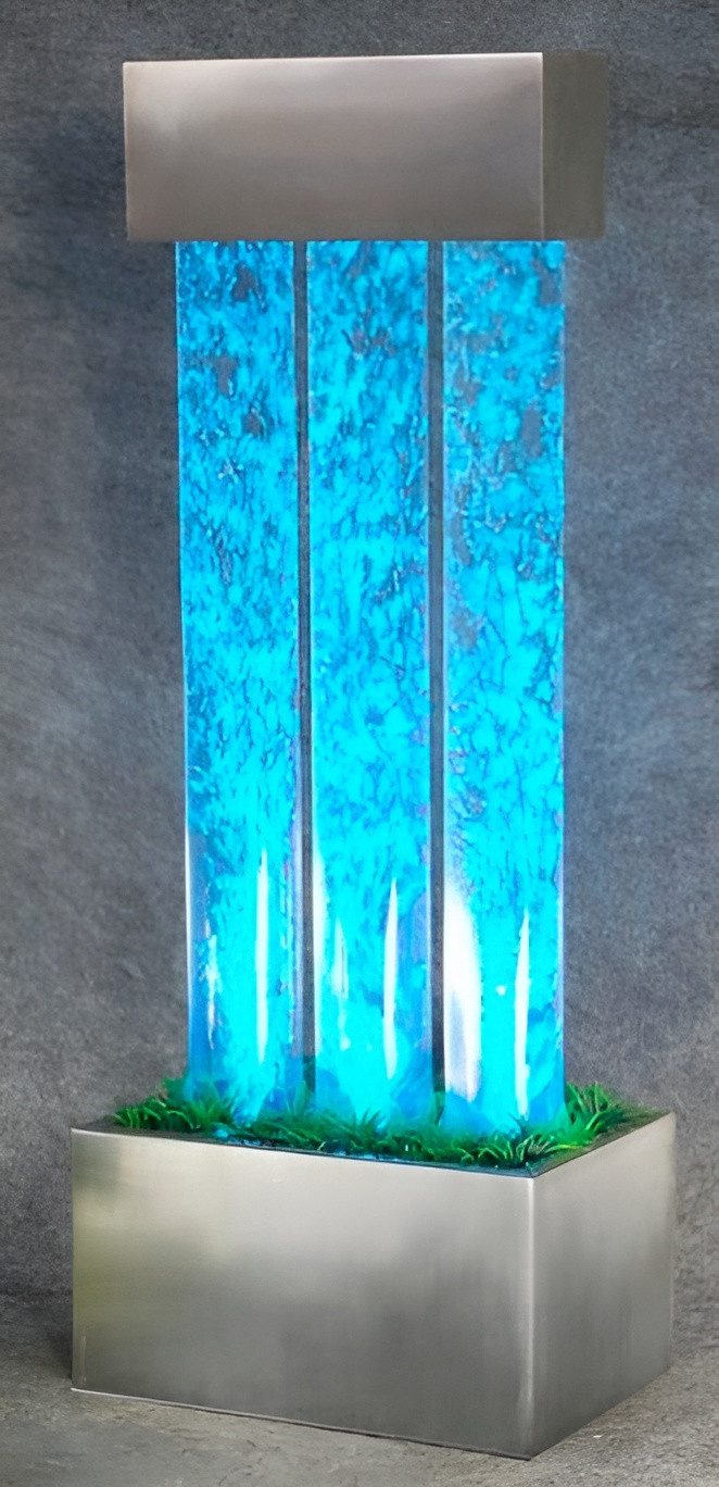 JVmoebel Zimmerbrunnen LED Wassersäule Wasserwand Brunnen – Wasserspiel Design Sofort, (1 tlg), Made in Europa